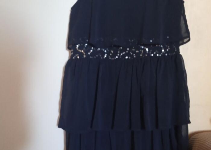 Grajewo ogłoszenia: Piękna granatowa sukienka r 146 na różne okazje, mało ubrana...
